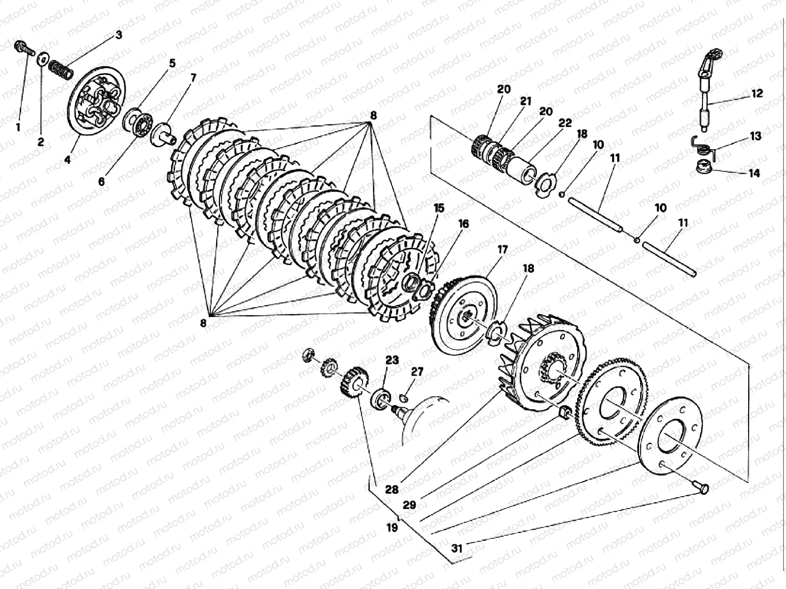PRIMARY DRIVE - CLUTCH