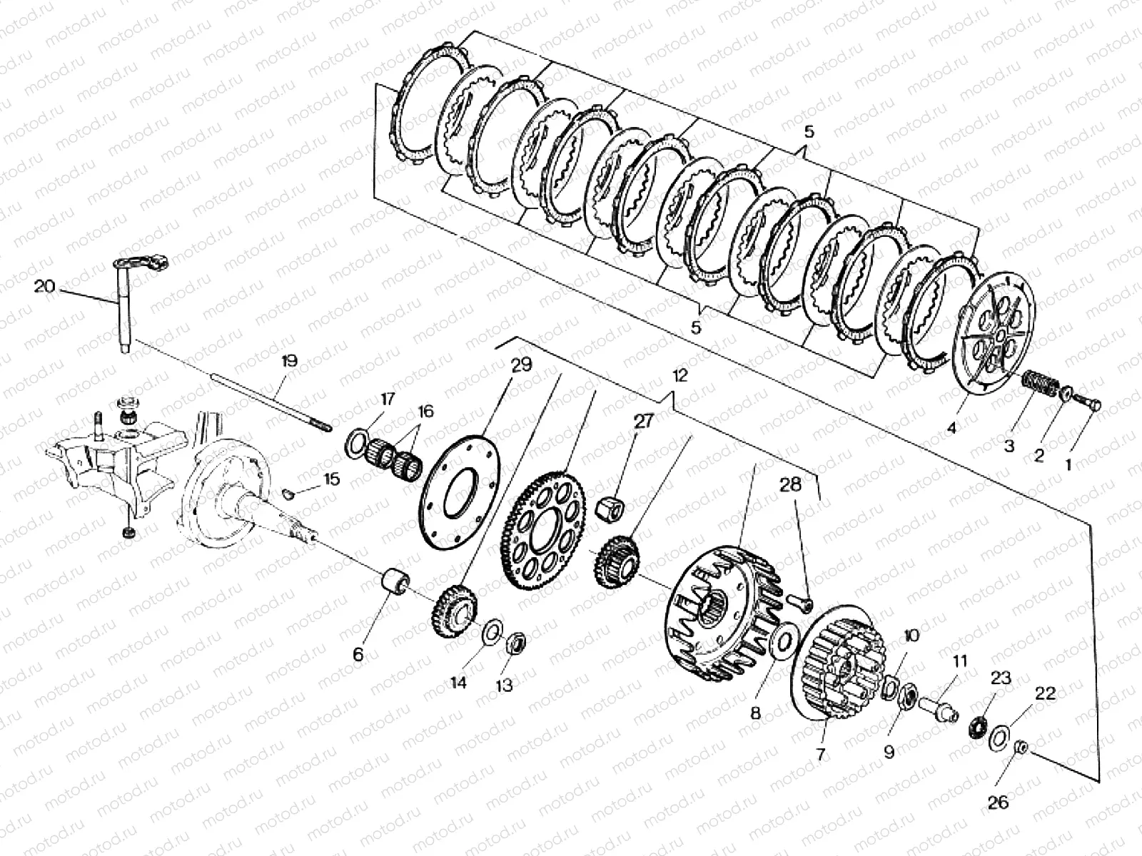 PRIMARY DRIVE - CLUTCH
