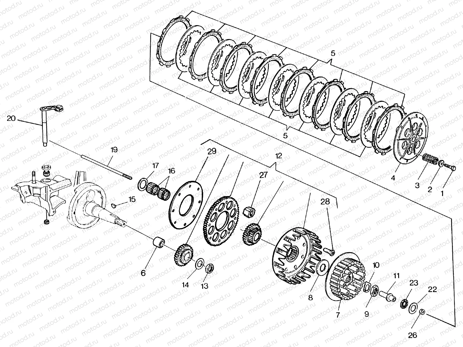 PRIMARY DRIVE - CLUTCH