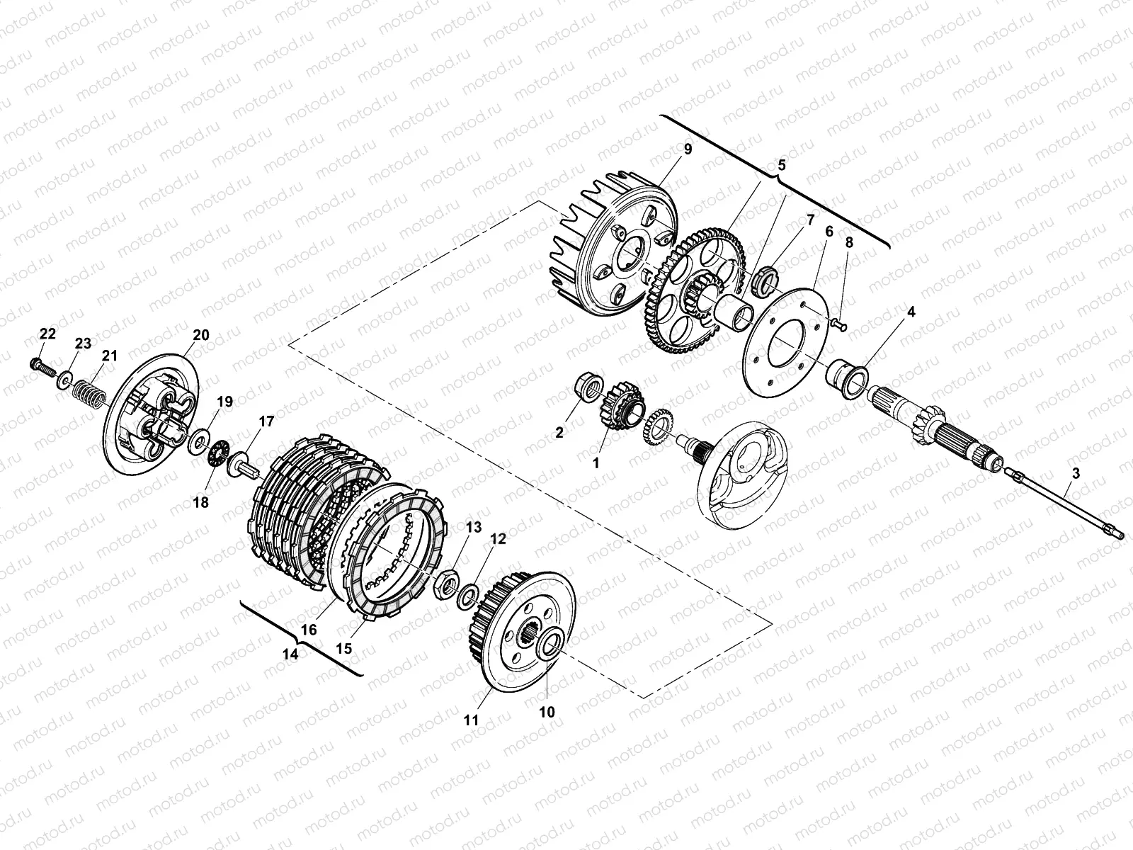 PRIMARY DRIVE - CLUTCH