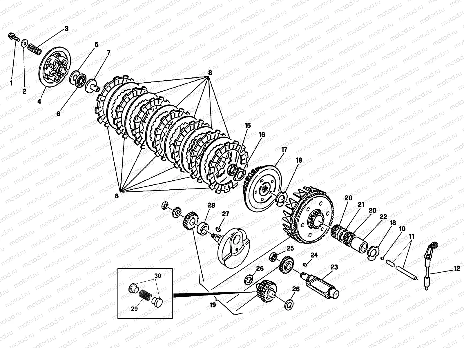 PRIMARY DRIVE - CLUTCH