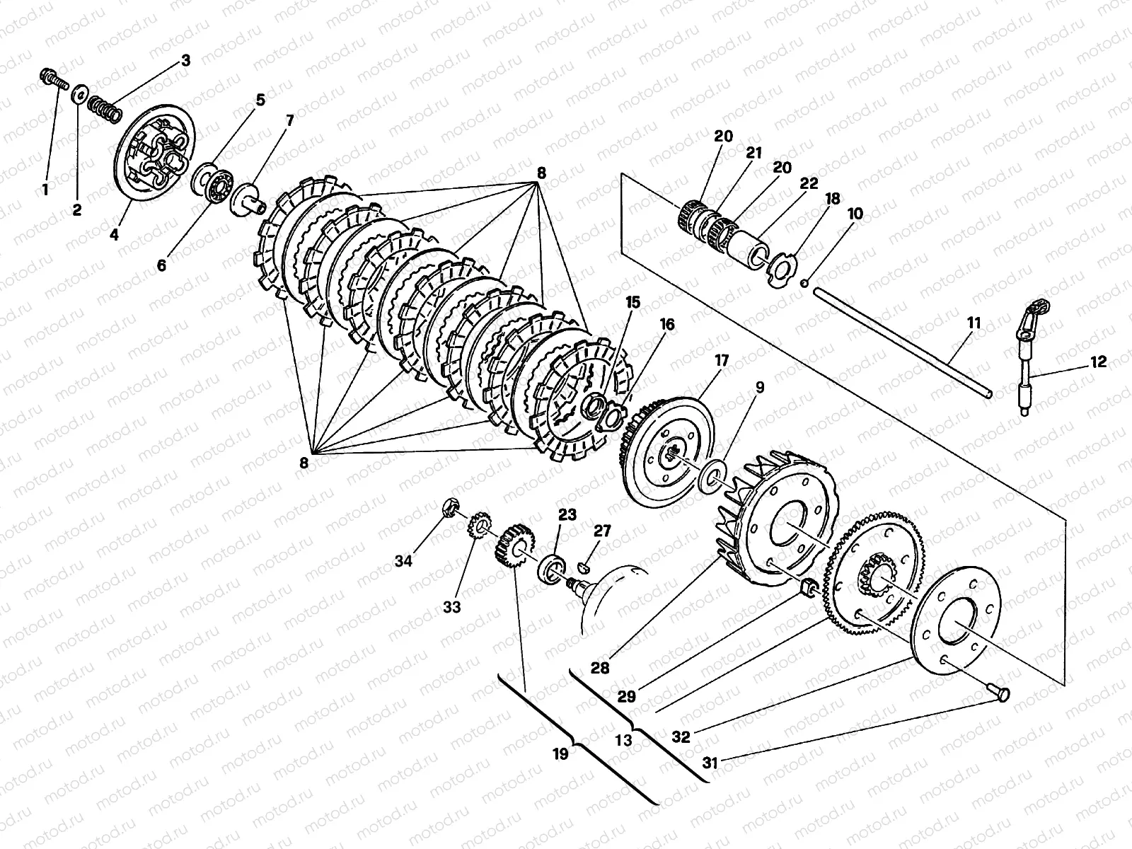PRIMARY DRIVE - CLUTCH