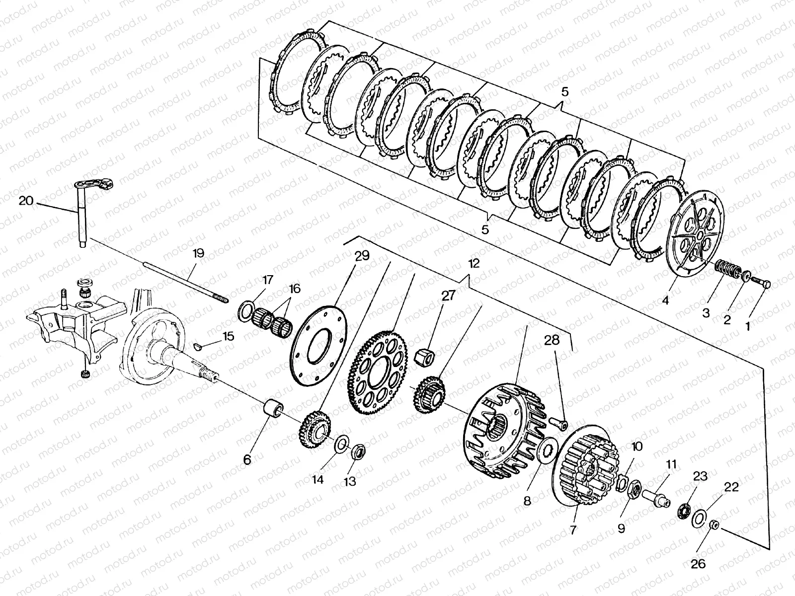PRIMARY DRIVE - CLUTCH