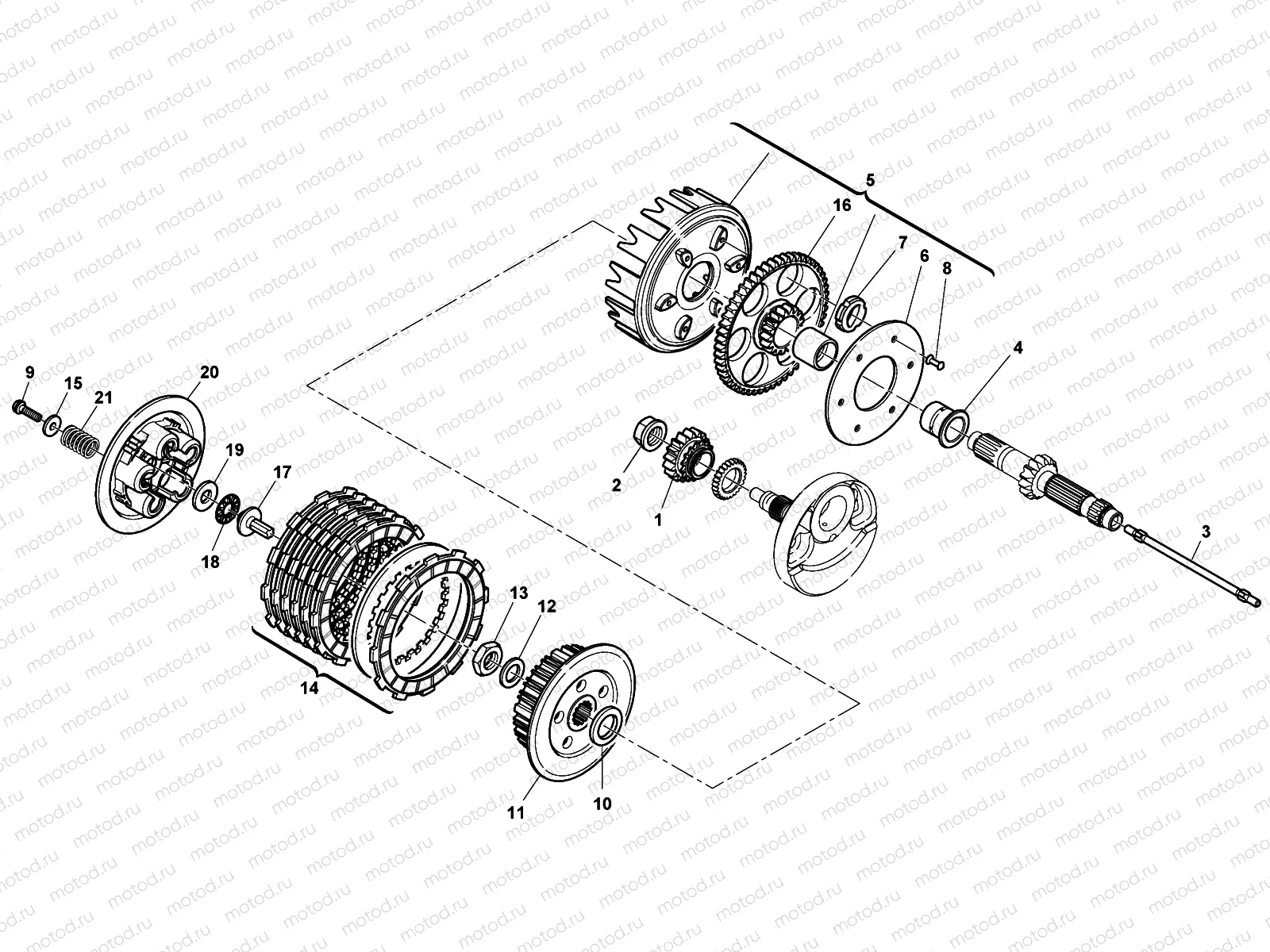 PRIMARY DRIVE - CLUTCH