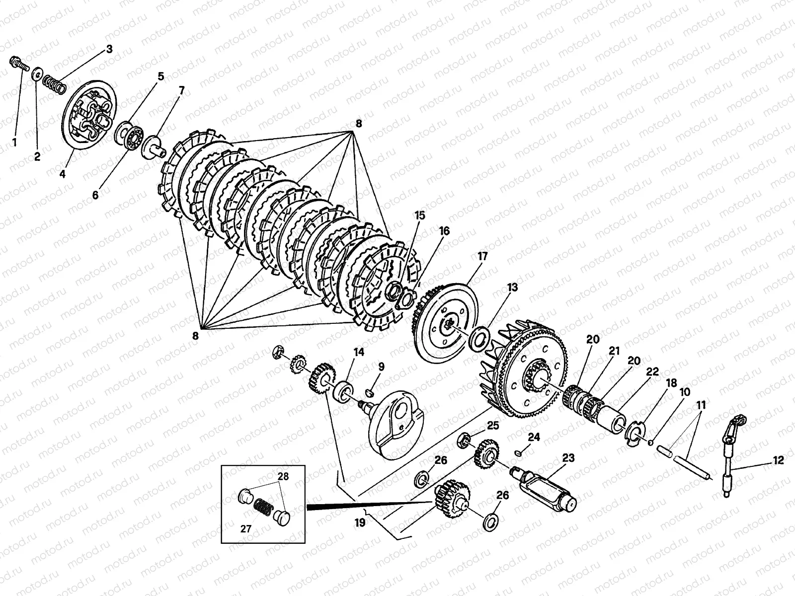 PRIMARY DRIVE - CLUTCH