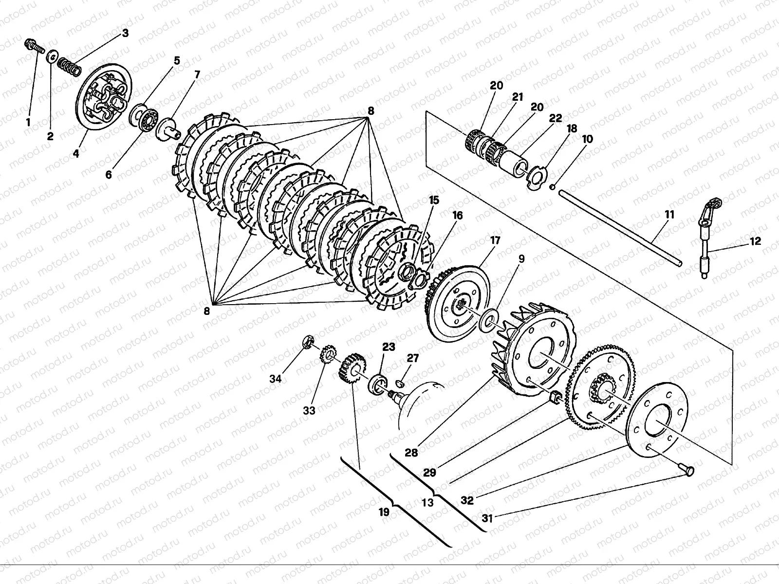 PRIMARY DRIVE - CLUTCH