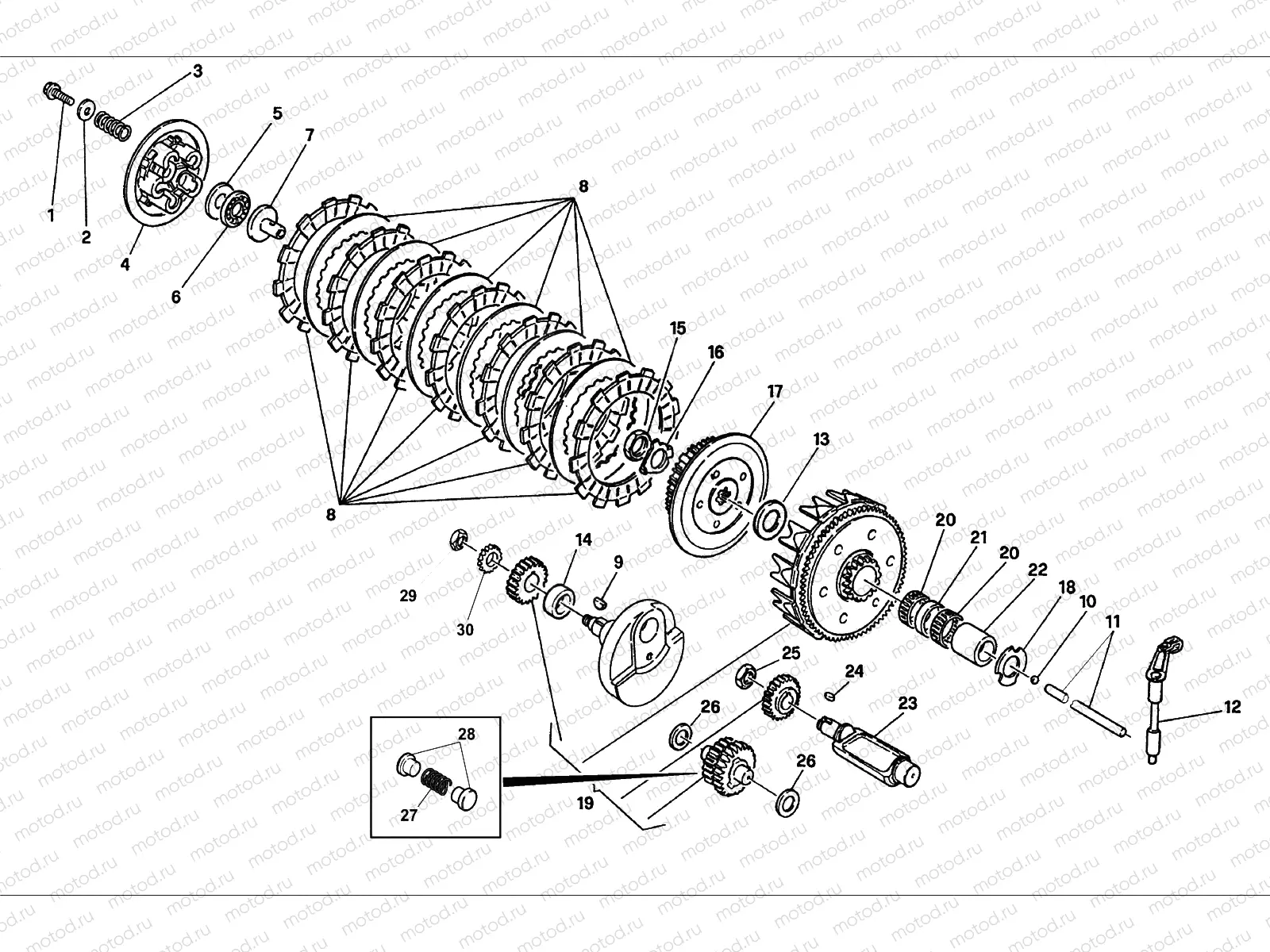 PRIMARY DRIVE - CLUTCH