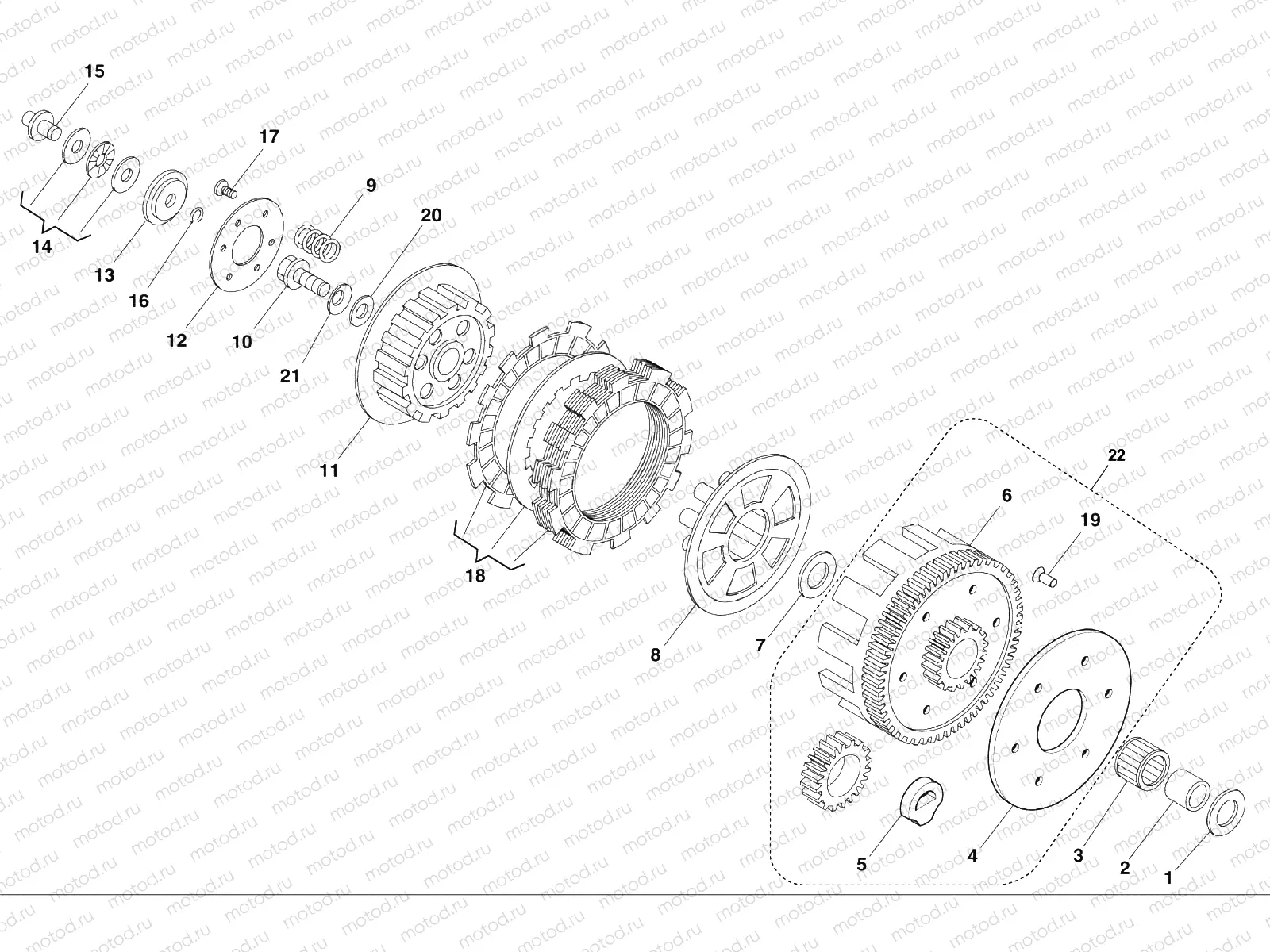 PRIMARY DRIVE - CLUTCH