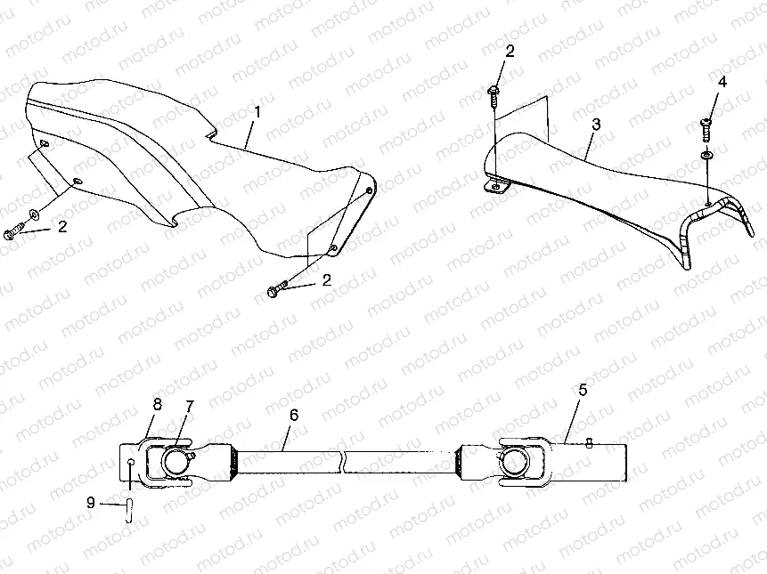 PROP SHAFT Scrambler 400 W98BC38C (4947254725B002) | PROP SHAFT Scrambler 400 W98BC38C (4947254725B002)