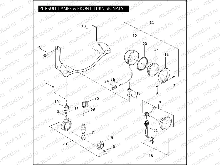 PURSUIT LAMPS & FRONT TURN SIGNALS