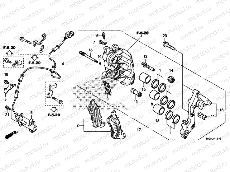 R. FRONT BRAKE CALIPER