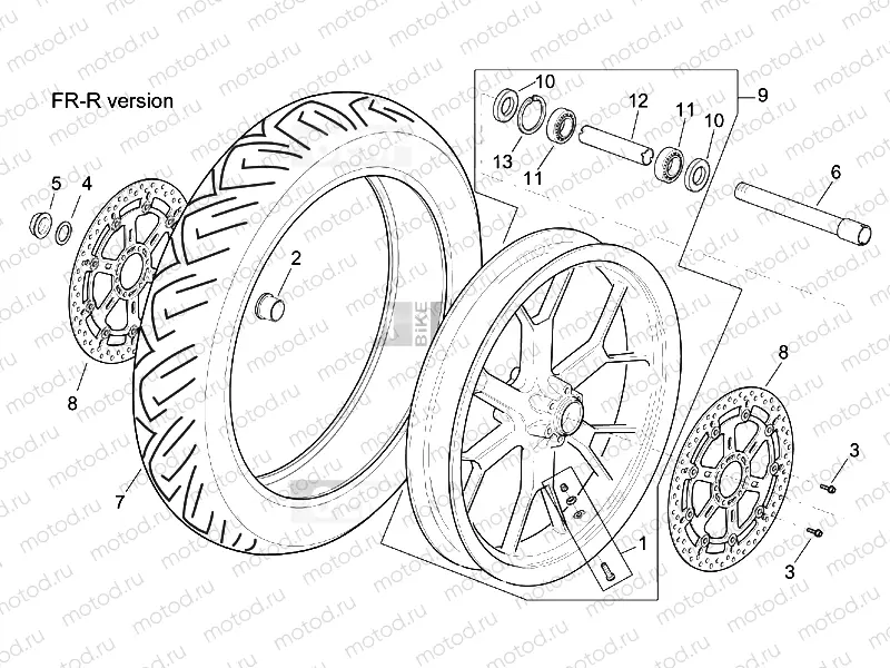 R-RF version front wheel