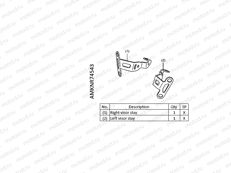 R74-21-53 KIT,VISOR STAY