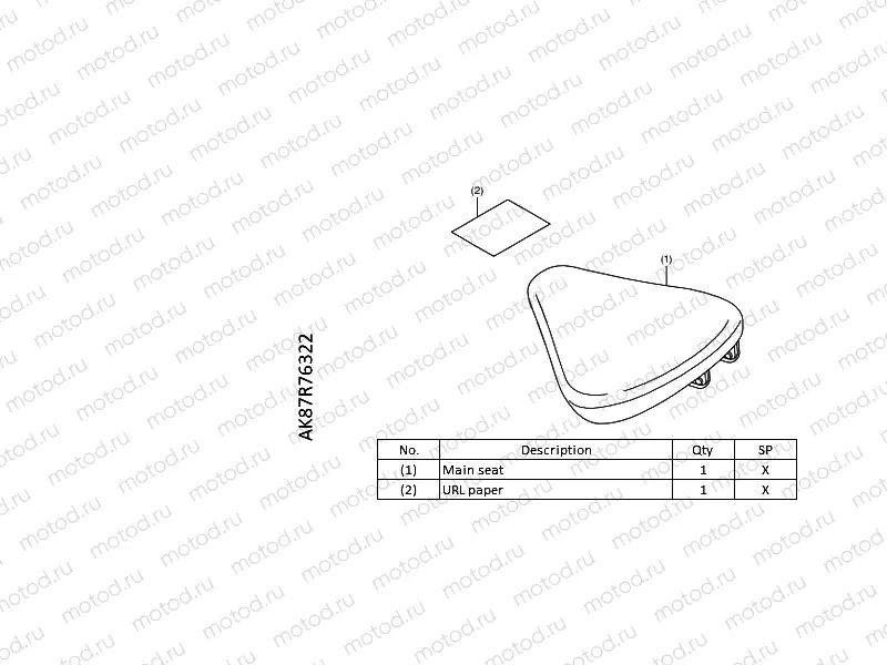 R76-21-32 CUSTOM RIDER SEAT BLACK *NH1L*