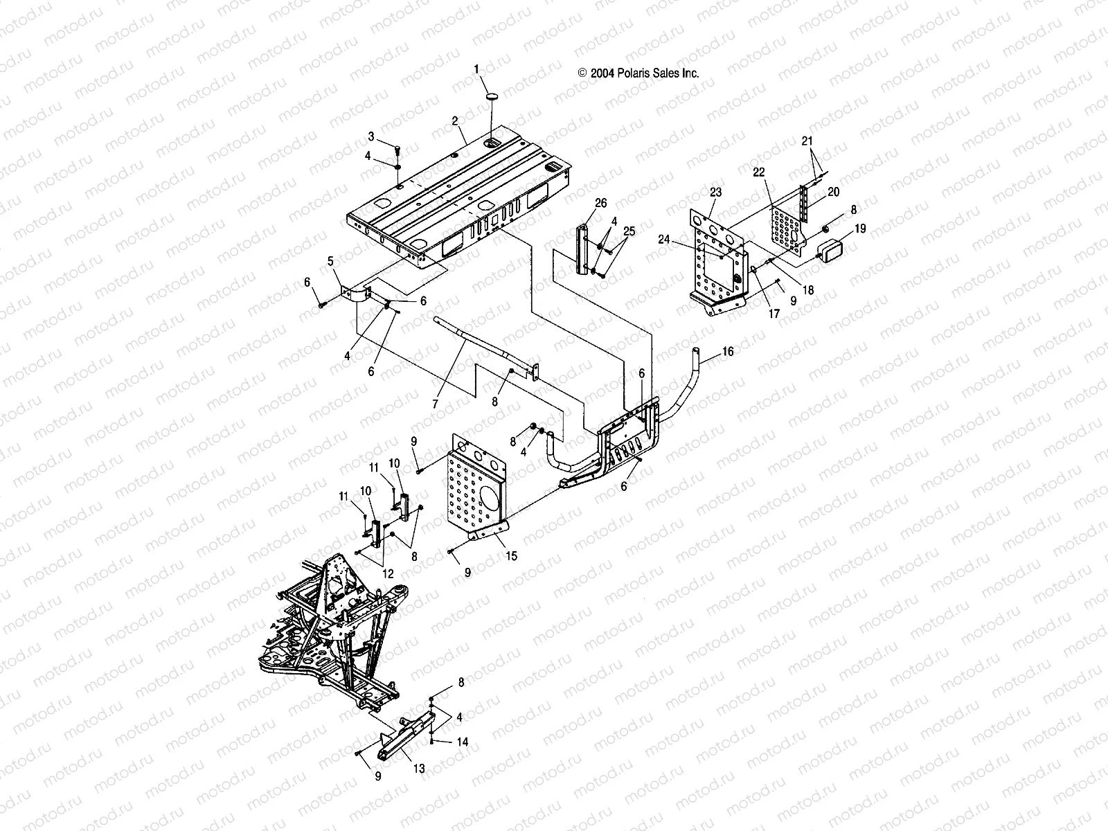 RACK MOUNTING | RACK MOUNTING, FRONT and BUMPER MOUNTING - A05MH68AP (4999609960A07)