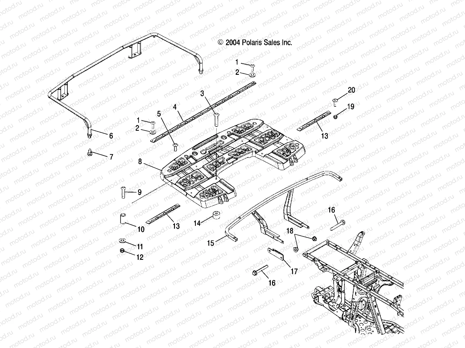 RACK MOUNTING | RACK MOUNTING, REAR - A05MH76AC/AT/AU/AW (4994169416A06)
