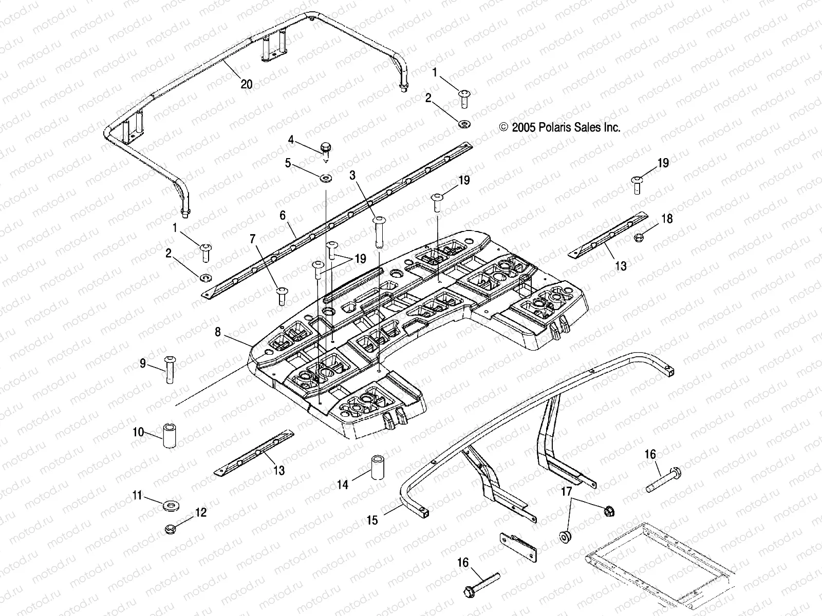RACK MOUNTING | RACK MOUNTING, REAR - A06MH46 ALL OPTIONS (4999200139920013A05)