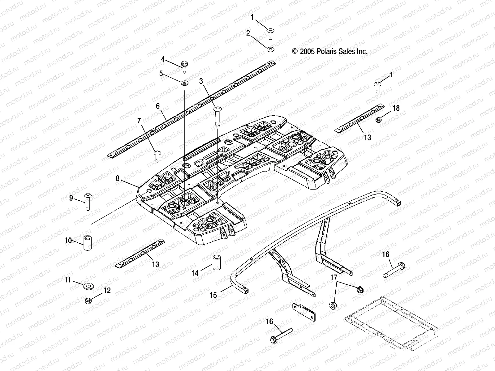 RACK MOUNTING | RACK MOUNTING, REAR - A06MH50FB (4999206649920664A05)