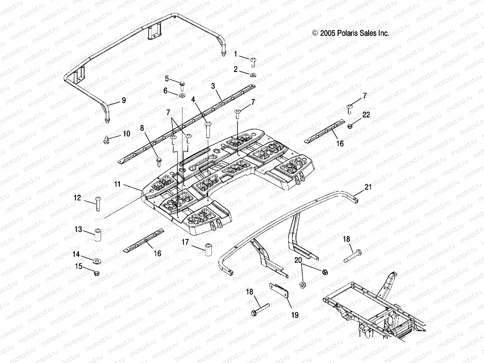 RACK MOUNTING | RACK MOUNTING, REAR - A06MH76AL/AQ/AT/AX/AY/AZ (4999200299920029A05)