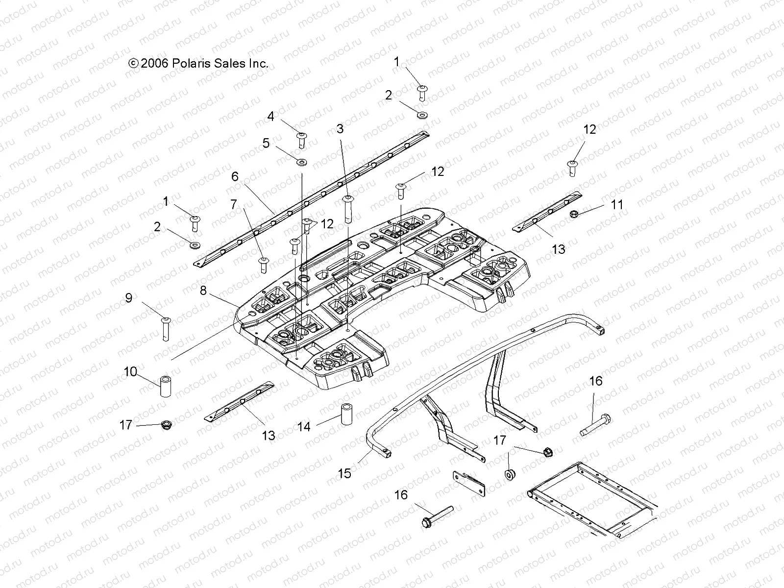 RACK MOUNTING | RACK MOUNTING, REAR - A07MH46AA/AZ (49ATVRACKMTGSP450)