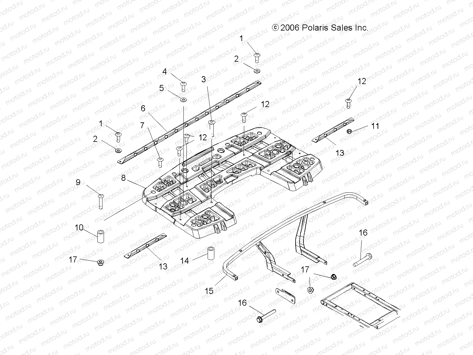 RACK MOUNTING | RACK MOUNTING, REAR - A07MH50FC (49ATVRACKMTG075EFIIN)