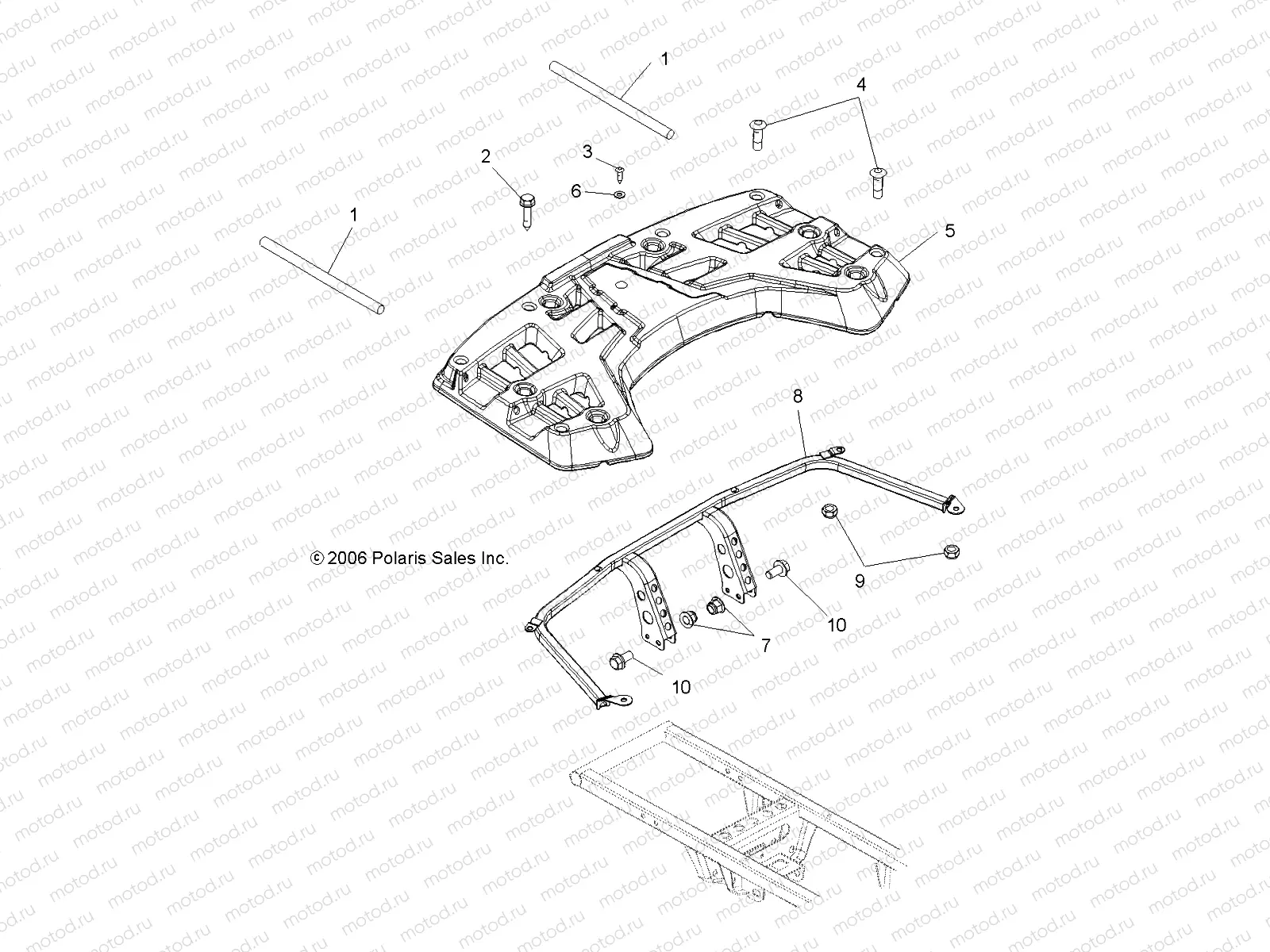 RACK | RACK, REAR - A07LB27AA/AC/LH27AA/AB/AC/AD/AL (49ATVRACKMTG07HAWK)