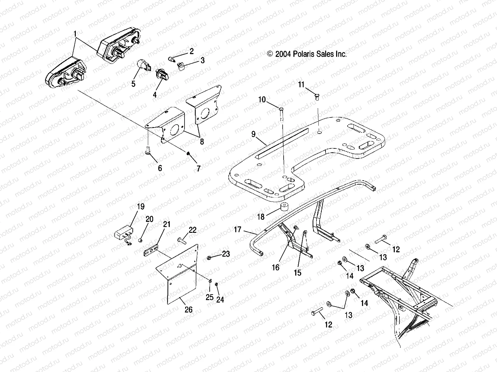 RACK | RACK, REAR and TAILLIGHTS - A05CA32EA (4999200489920048A06)