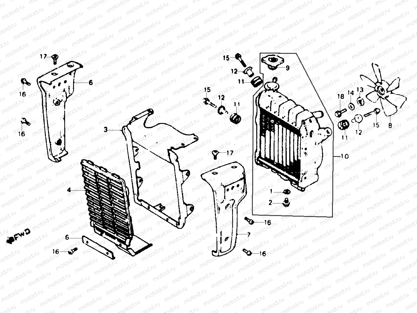 Radiator & cooling fan