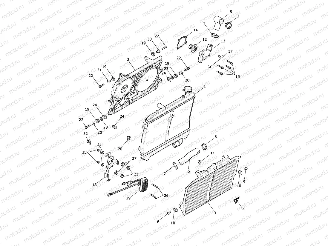 Radiator, Fan & Thermostat