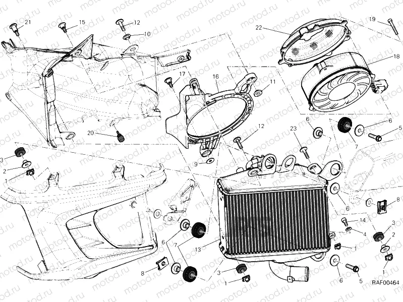 RADIATOR, WATER, LH » COOLING SYSTEM
