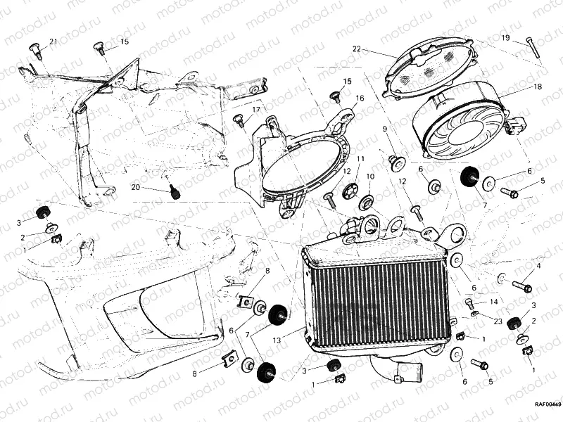 RADIATOR, WATER, LH FM ZMG100ABBB002747 » COOLING SYSTEM