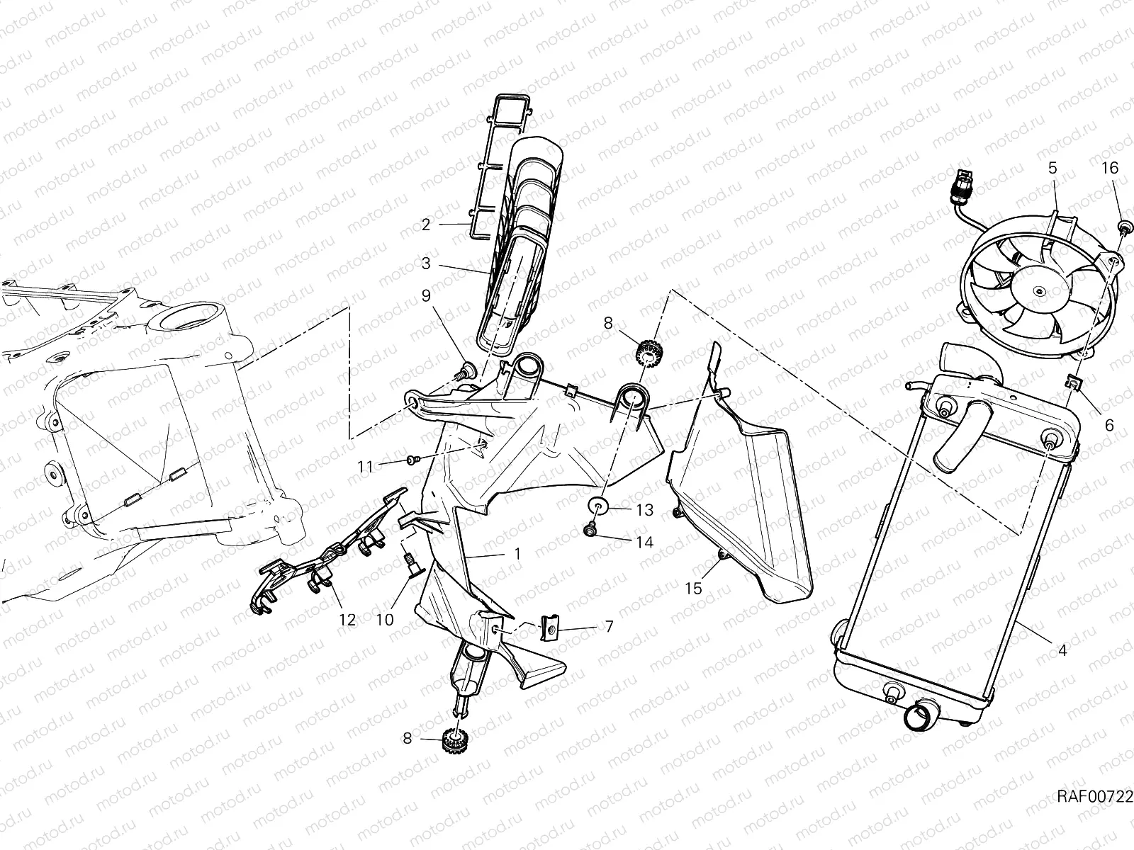 RADIATOR, WATER, LH [MOD:MSV4]