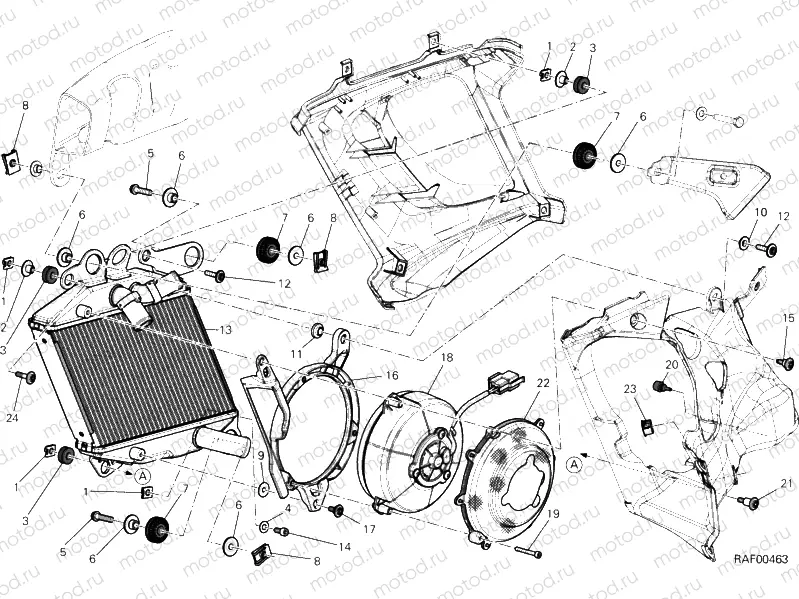 RADIATOR, WATER,RH » COOLING SYSTEM