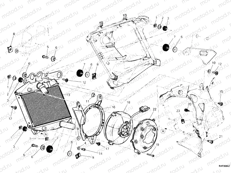 RADIATOR, WATER,RH » COOLING SYSTEM