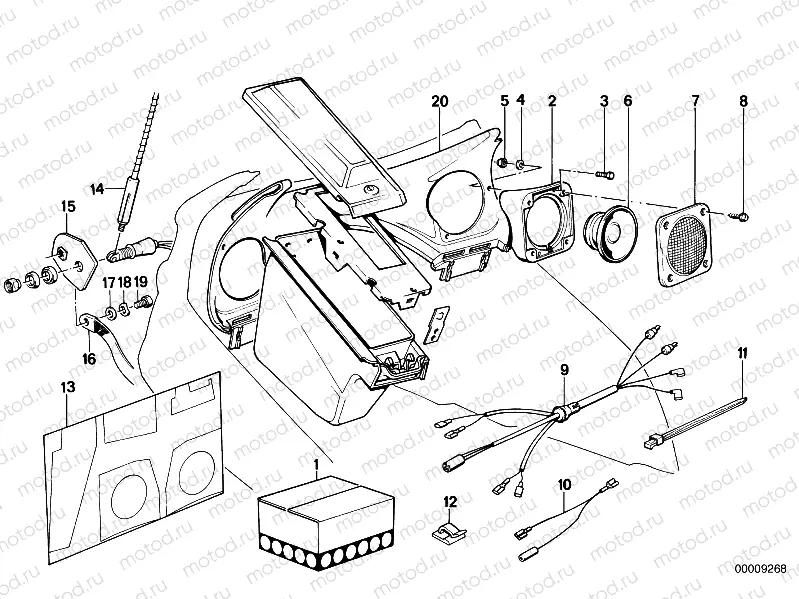 Radio installing kit