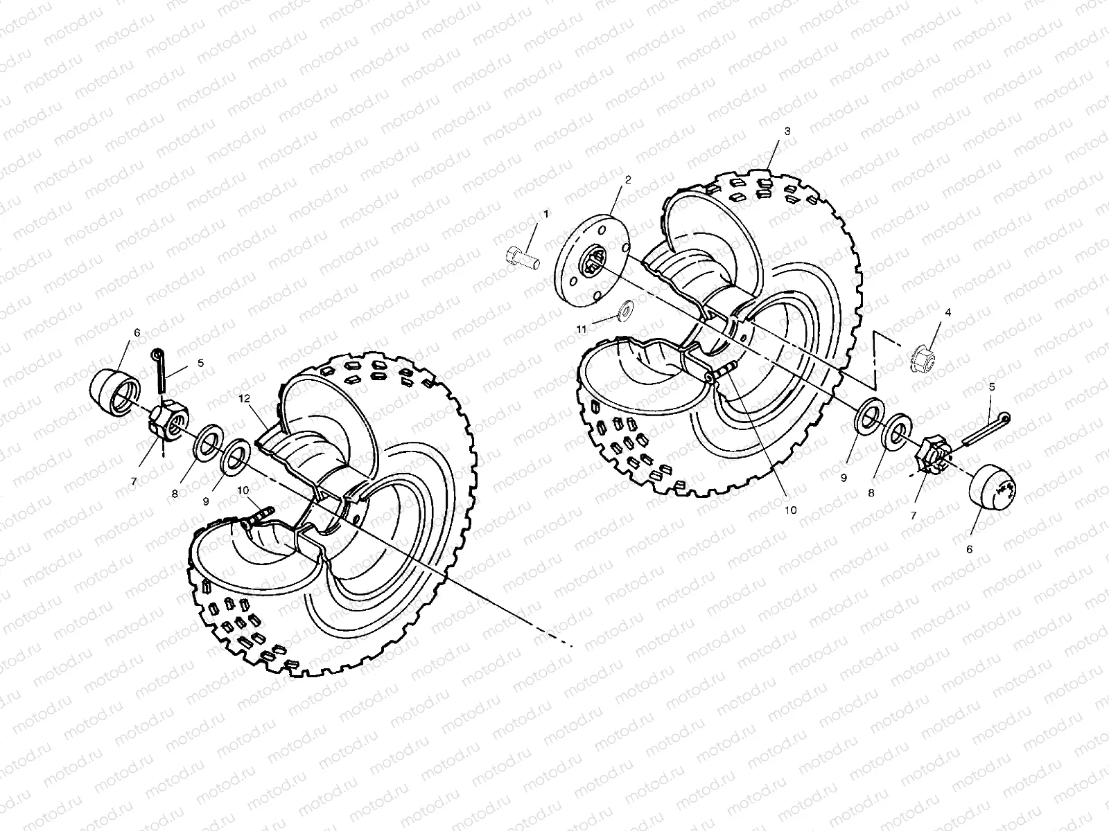 REAR and MIDDLE WHEEL - A01CL50AA (4964586458B014) | REAR and MIDDLE WHEEL - A01CL50AA (4964586458B014)