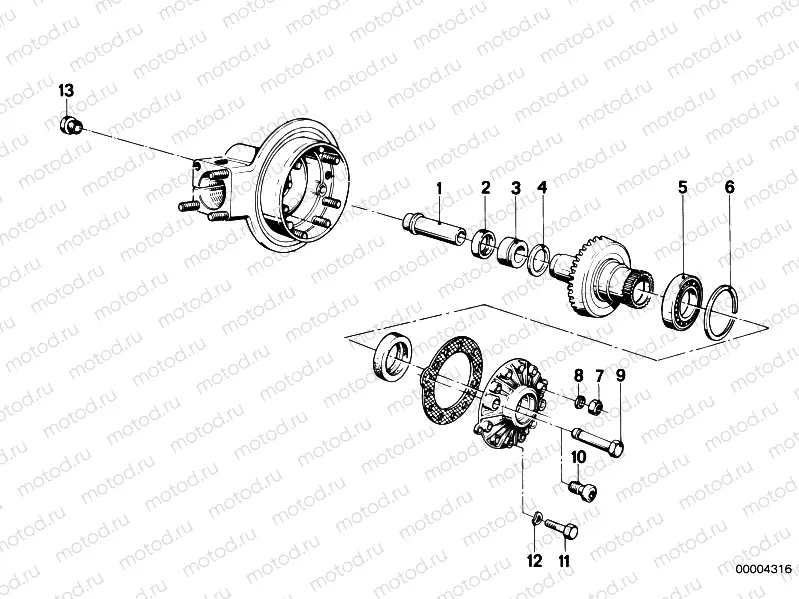 Rear-axle-drive parts