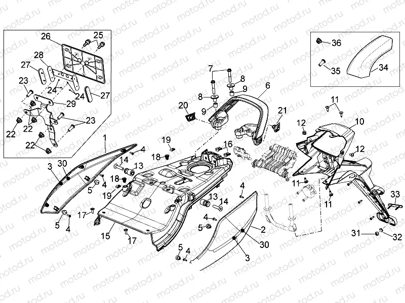Rear body