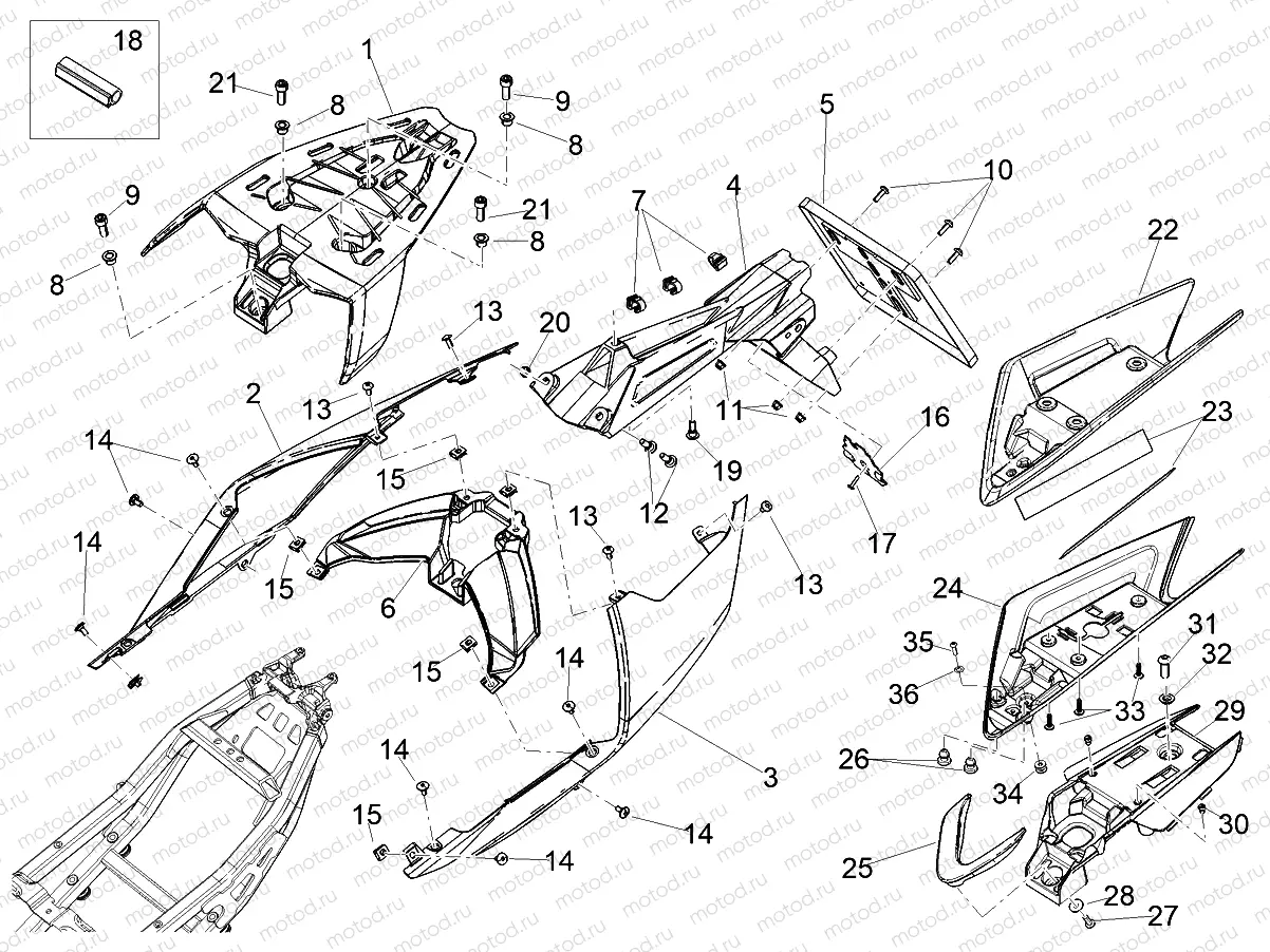 Rear body
