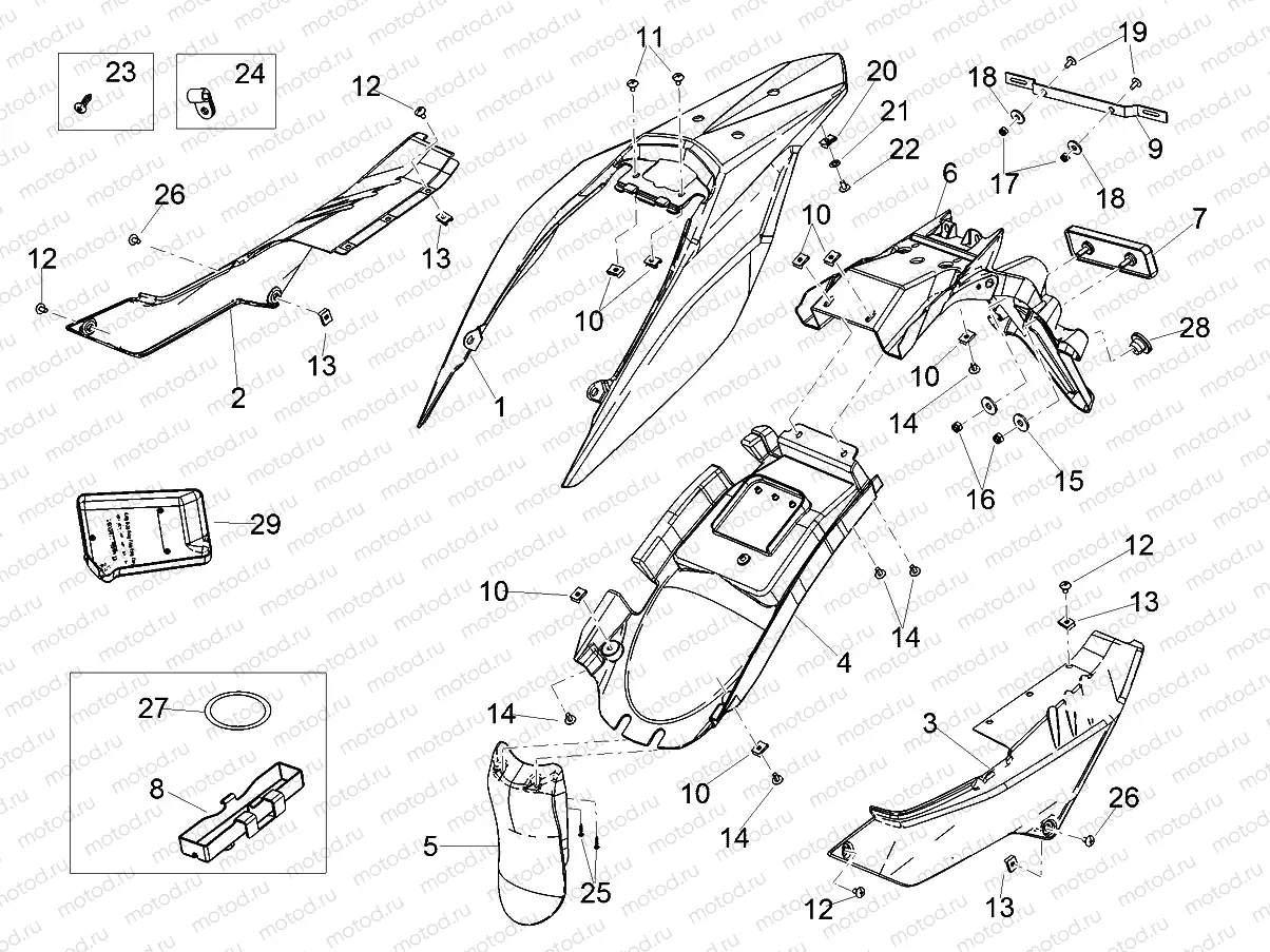 Rear body
