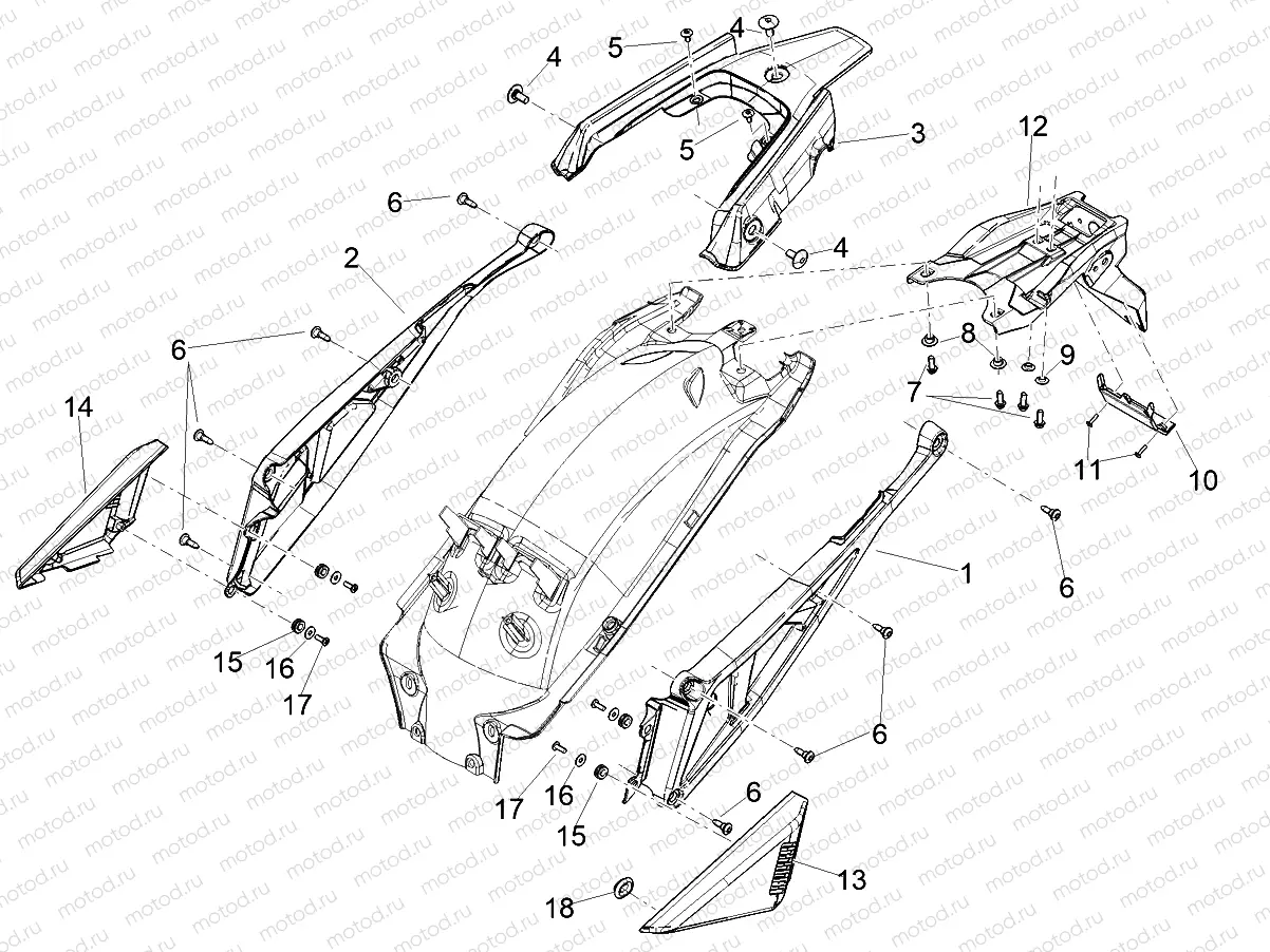 Rear body