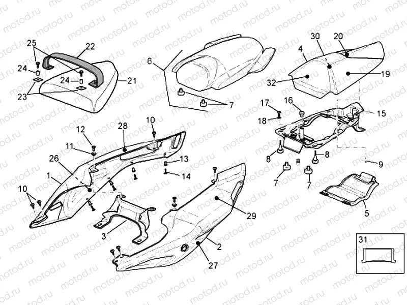 Rear body - Rear fairing