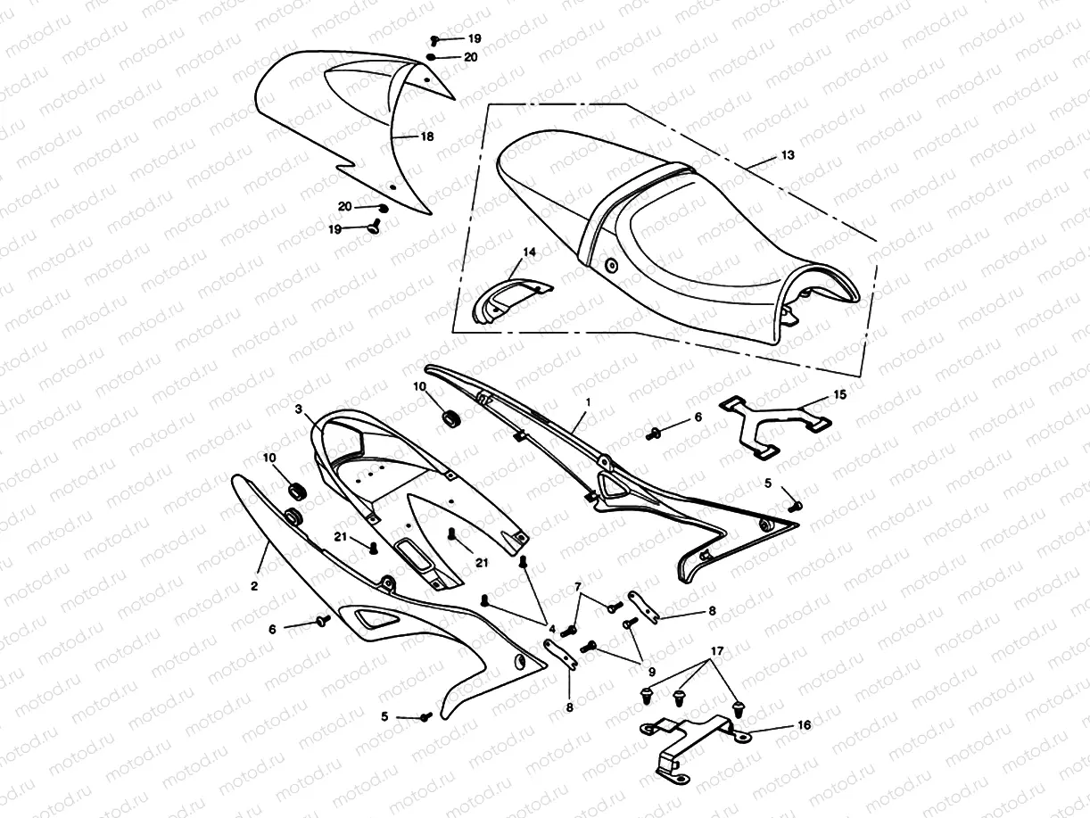 Rear Bodywork & Seat 333178