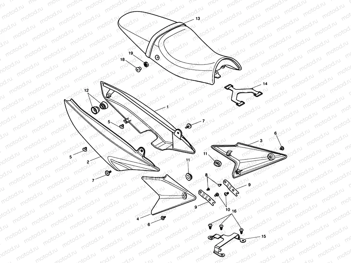 Rear Bodywork & Seat 333179