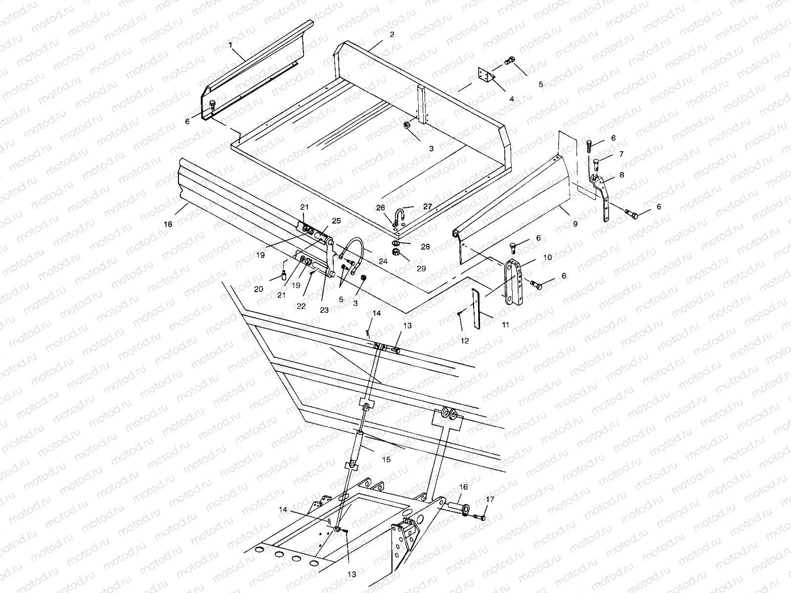 REAR BOX AND SHOCK MOUNTING - A99RF50AA (4946494649A008) | REAR BOX AND SHOCK MOUNTING - A99RF50AA (4946494649A008)