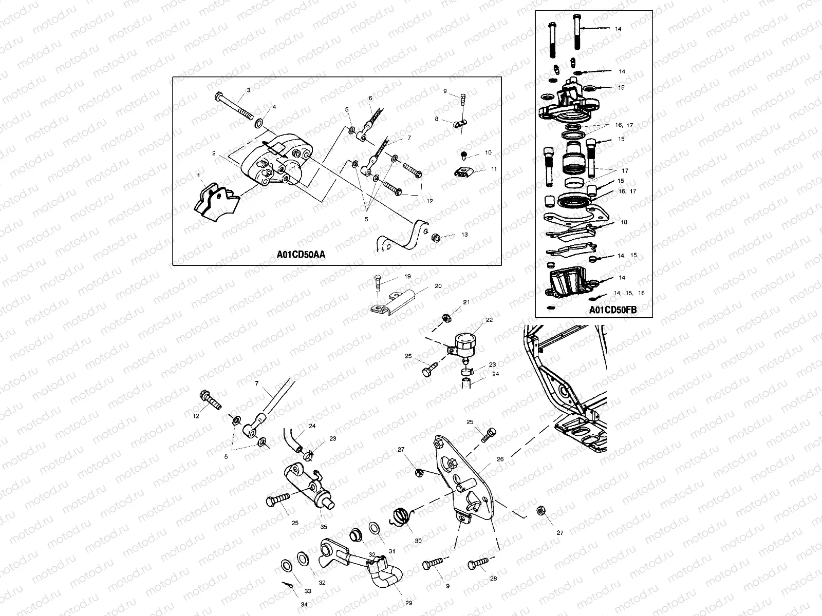REAR BRAKE - A01CD50AA (4964196419C007) | REAR BRAKE - A01CD50AA (4964196419C007)
