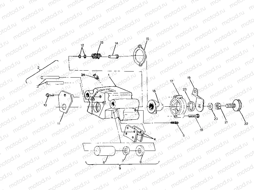 REAR BRAKE ASSEMBLY 250 2X4 / W927527 (4922862286030A) | REAR BRAKE ASSEMBLY 250 2X4 / W927527 (4922862286030A)