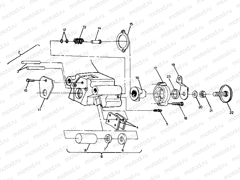REAR BRAKE ASSEMBLY 250 4X4 - Update (4919791979032A) | REAR BRAKE ASSEMBLY 250 4X4 - Update (4919791979032A)