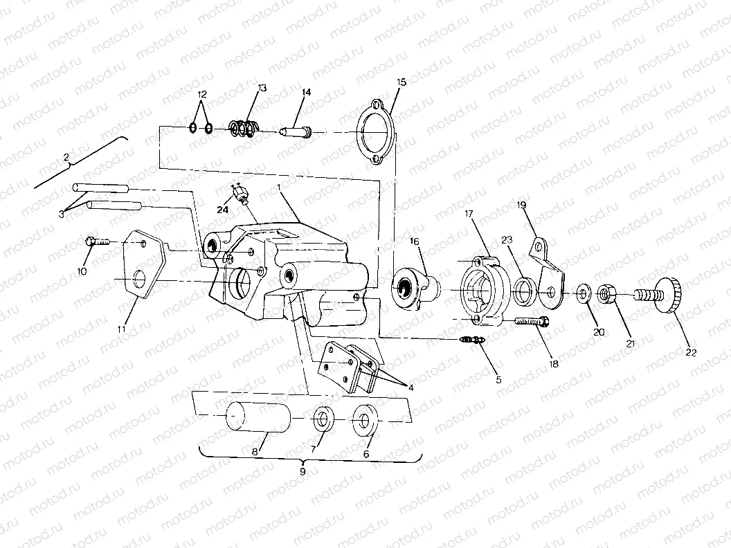 REAR BRAKE ASSEMBLY 250 4x4 / W928127 (4922872287C005) | REAR BRAKE ASSEMBLY 250 4x4 / W928127 (4922872287C005)