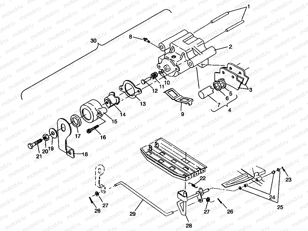 REAR BRAKE ASSEMBLY 2x4 400L W957540 (4930093009B014) | REAR BRAKE ASSEMBLY 2x4 400L W957540 (4930093009B014)